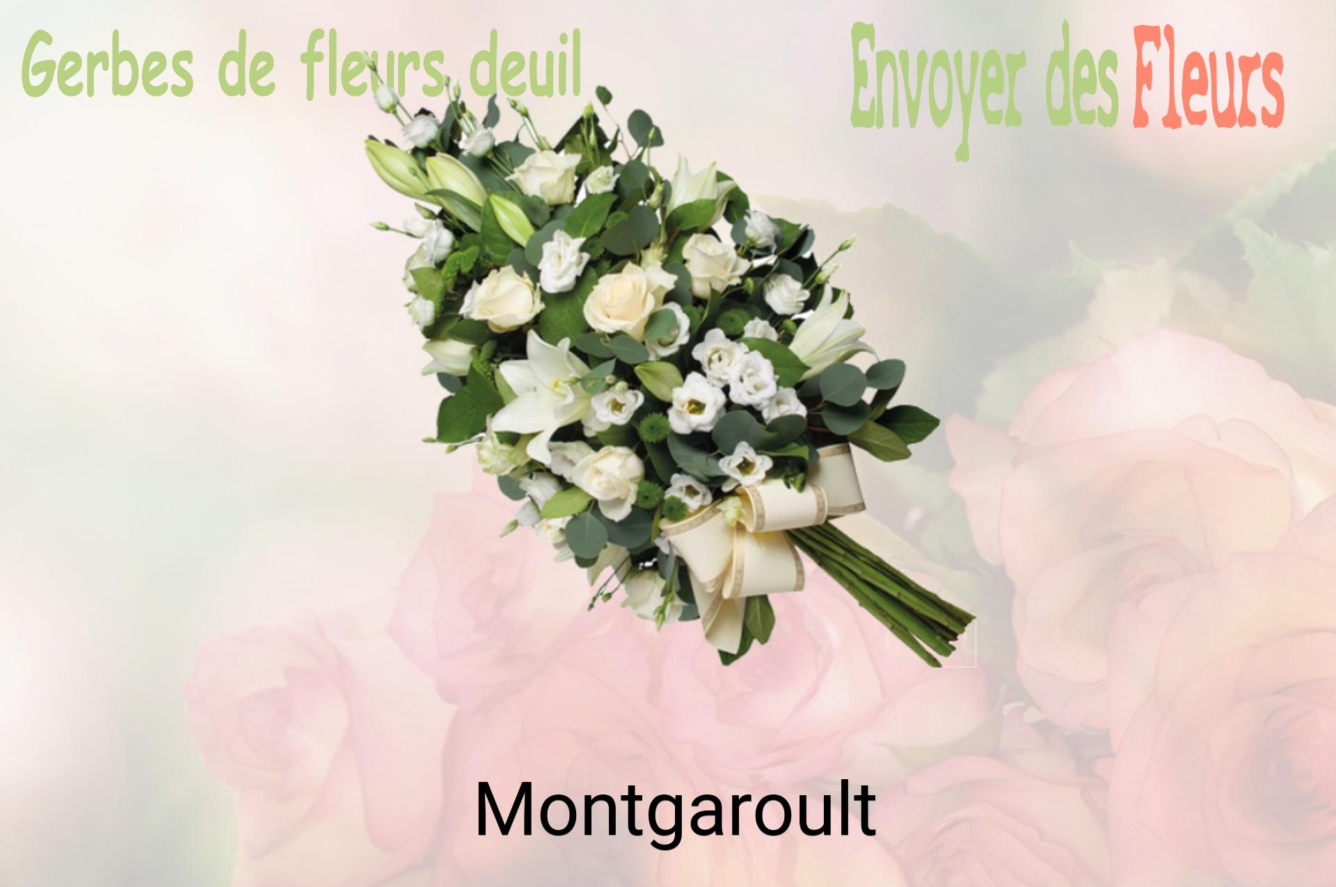 Gerbe de fleurs de deuil livrée à Montgaroult